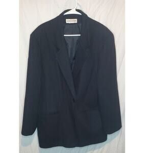 Cathy Daniels Black One-Button Blazer Jacket Size 16